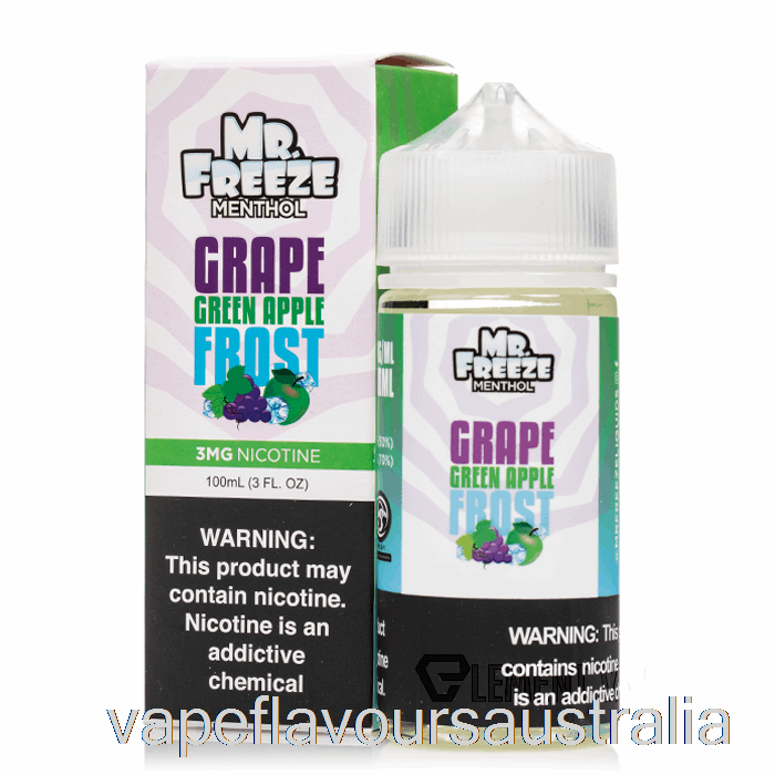 Vape Nicotine Australia Grape Green Apple Frost - Mr Freeze - 100mL 3mg